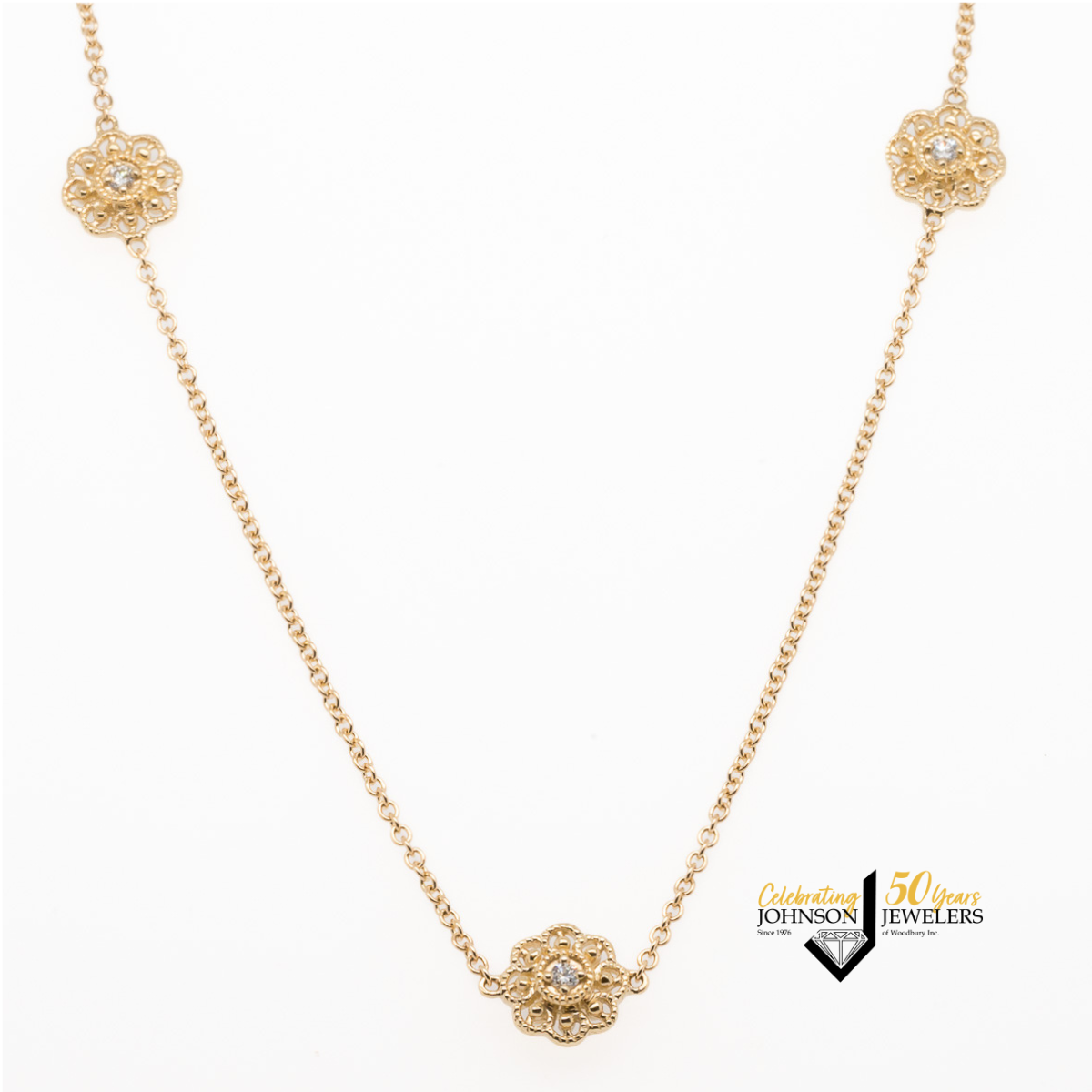 Flower Stations Diamond Necklace - Woodbury, MN