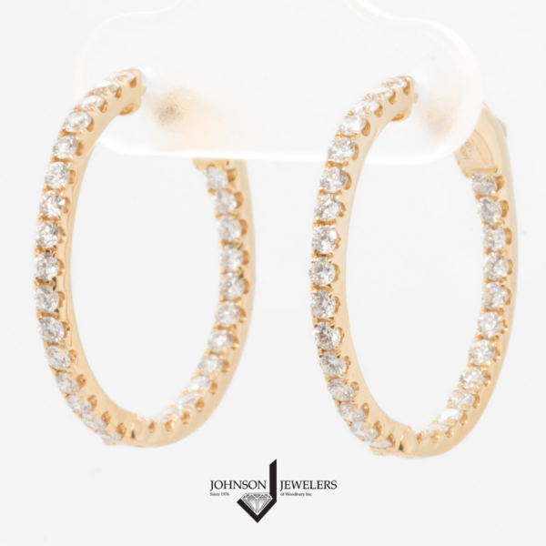 Inside Out Hoop Diamond Earrings for Sale - Woodbury, MN