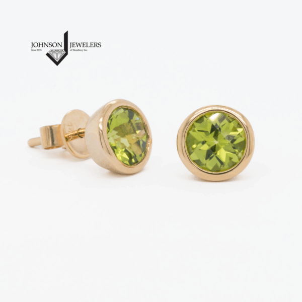 Peridot Bezel Stud Earrings for Sale - Woodbury, MN