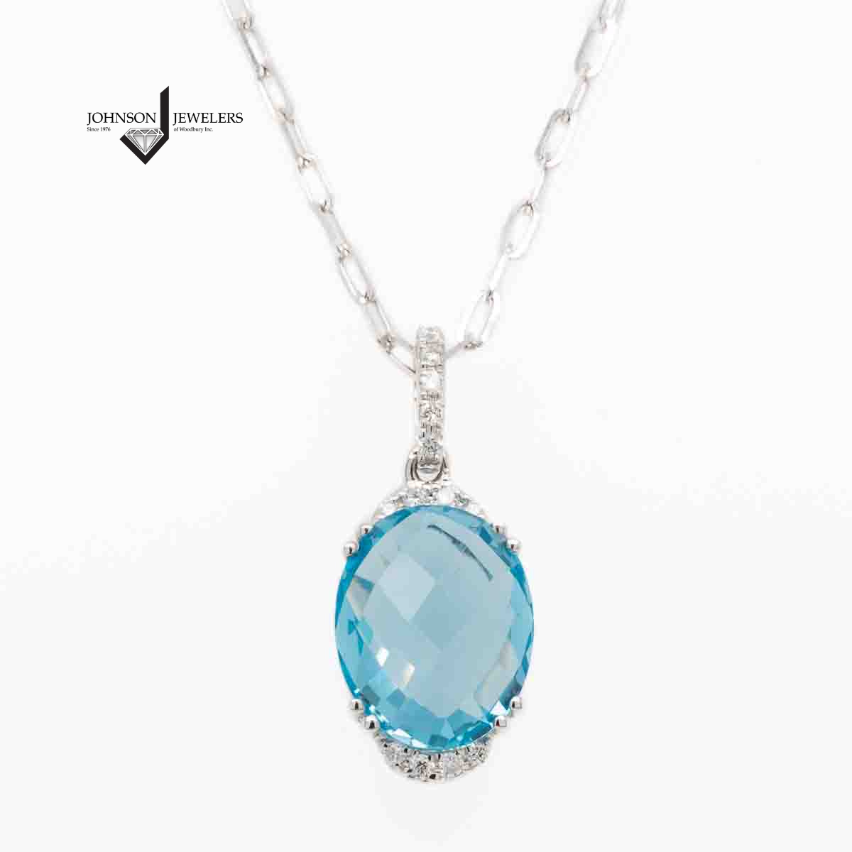 Swiss Blue Topaz Pendant Necklace - Woodbury, MN